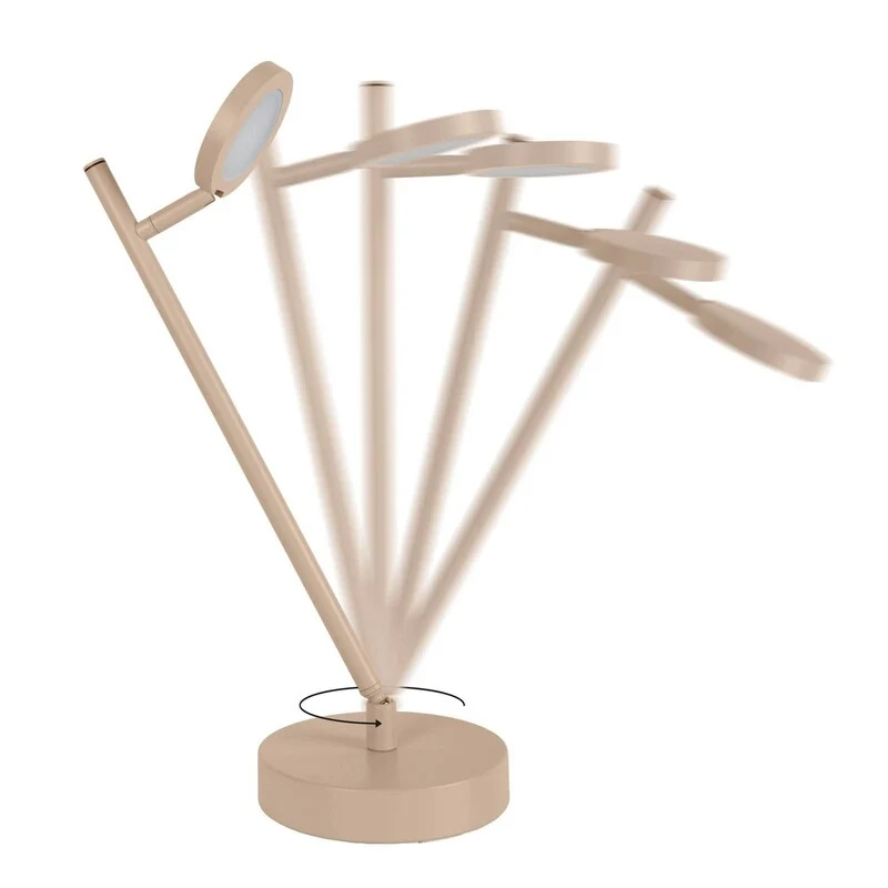 B-Ware Näve Tischleuchte Lupa LED Lampe dimmbar beige Touchdimmer 45cm modern elegant