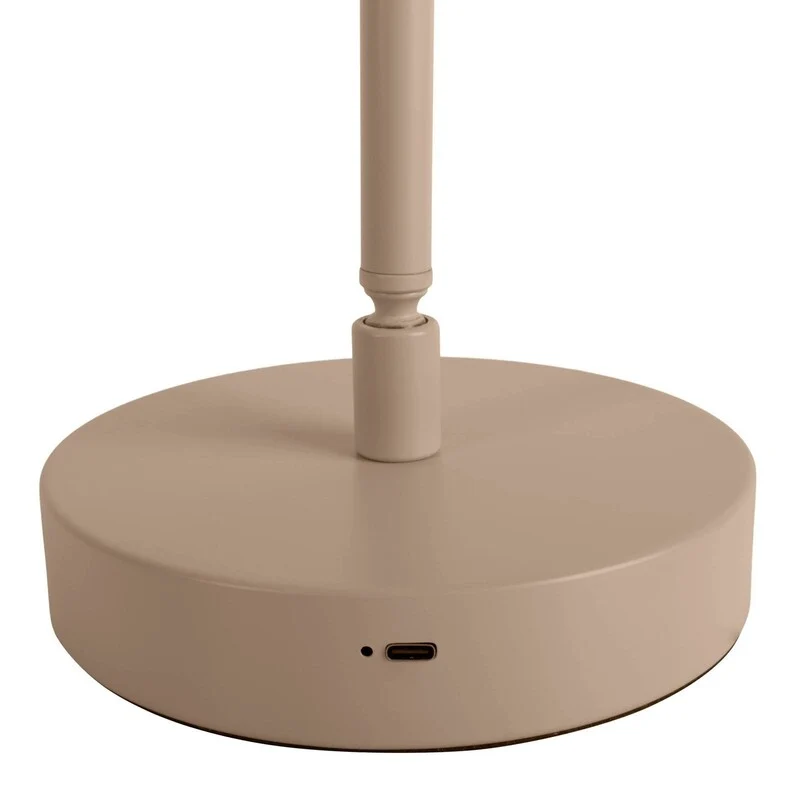 B-Ware Näve Tischleuchte Lupa LED Lampe dimmbar beige Touchdimmer 45cm modern elegant