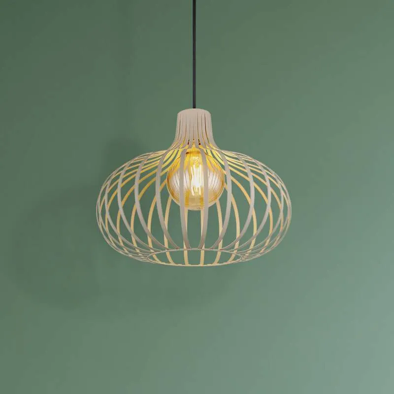 B-Ware Globo Hängeleuchte Mateo LED Pendelleuchte dimmbar sandfarben Metall Ø40cm