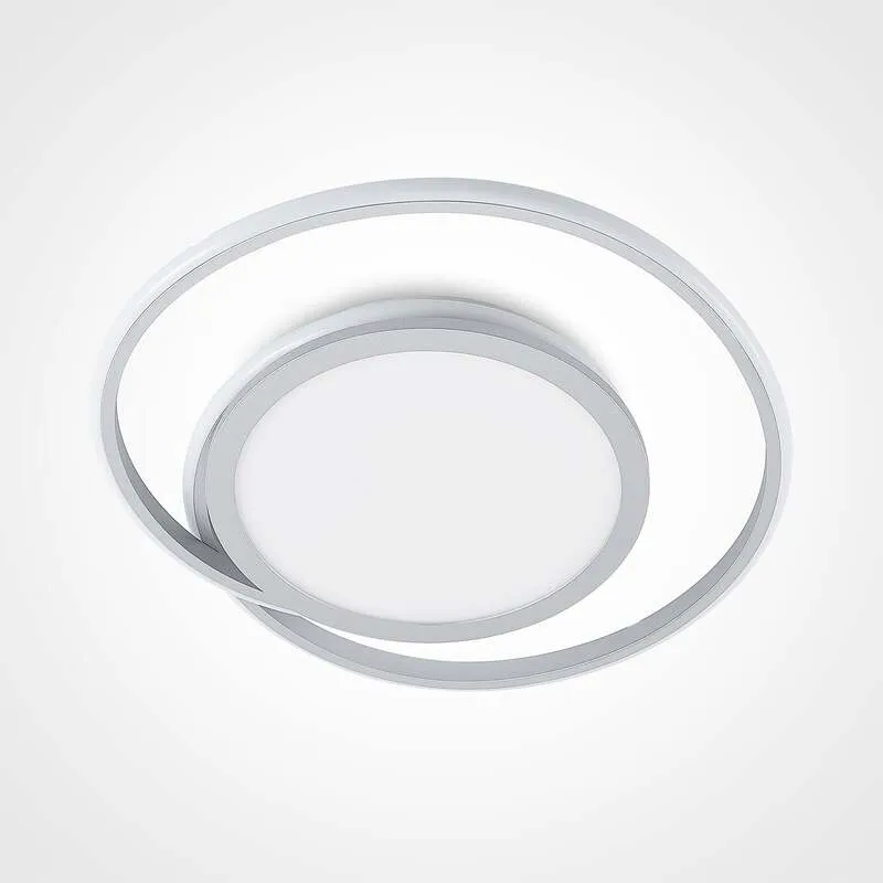 B-Ware Lucande Deckenleuchte Deckenlampe LED Noud silber Aluminium dimmbar 49 cm