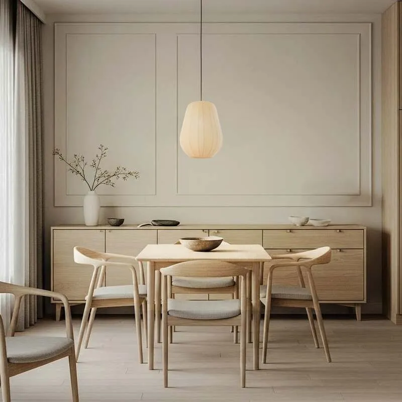 B-Ware Lindby Hängeleuchte Helin beige Ø 30 cm Stoff Deckenlampe Deckenleuchte Lampe