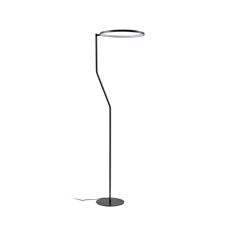 B-Ware Lindby Stehlampe Stehleuchte LED Bogenlampe Rayon mattschwarz Metall Aluminium
