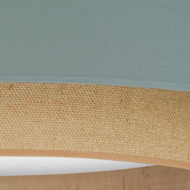 B-Ware Luneta Deckenleuchte Lampe LED Fernbedienung Textil grün beige dimmbar 60 cm