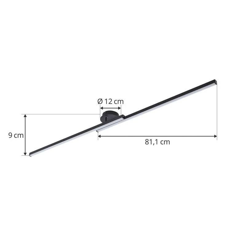 B-Ware Lindby Deckenleuchte Lampe LED Aurendor mattschwarz Aluminium Eisen Kunststof590