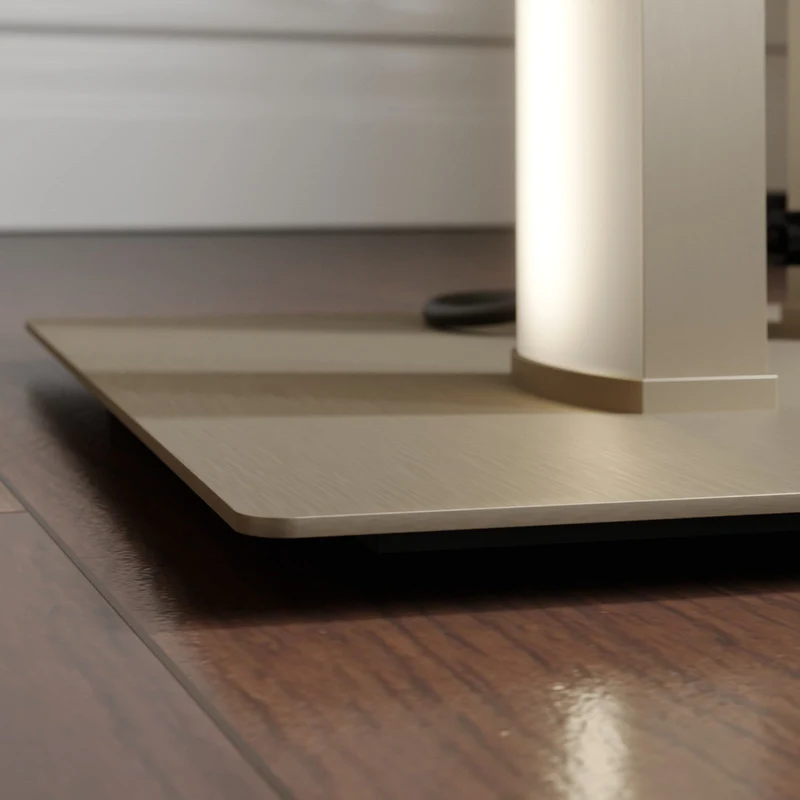 B-Ware Lucande Stehleuchte Stehlampe LED Mairia Alu Wohnzimmer dimmbar wellenförmig