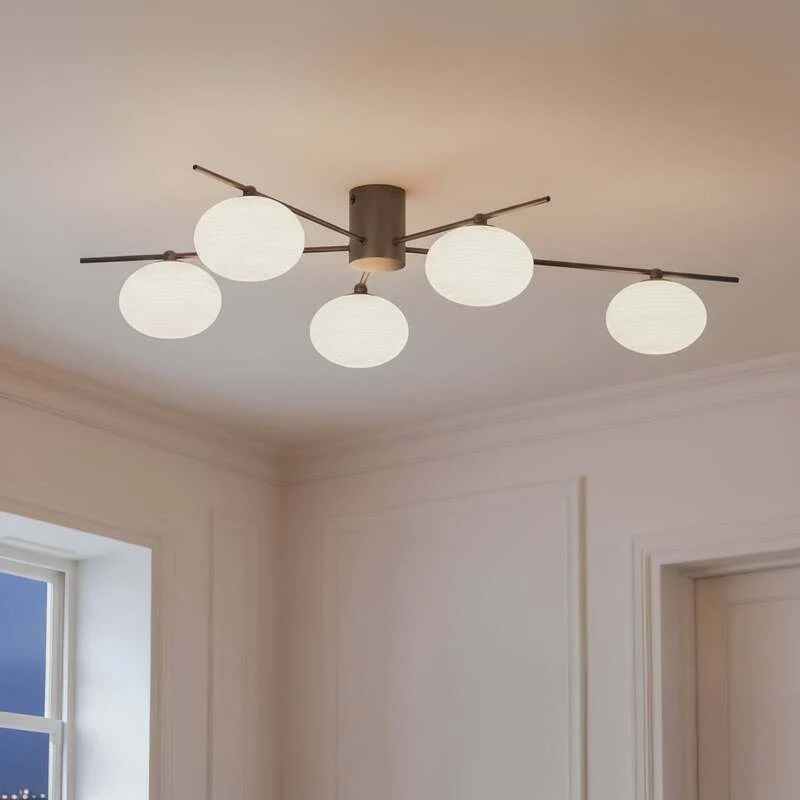 B-Ware Lindby Deckenleuchte Valisa schwarz 5-flammig Deckenlampe Lampe SIEHE TEXT/FOTO