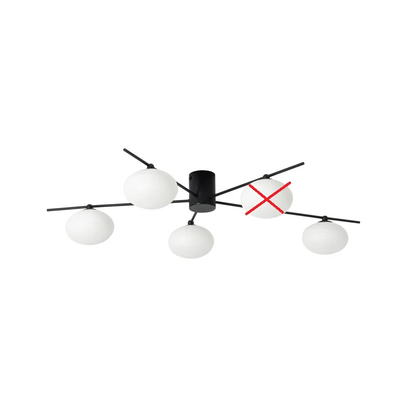 B-Ware Lindby Deckenleuchte Valisa schwarz 5-flammig Deckenlampe Lampe SIEHE TEXT/FOTO