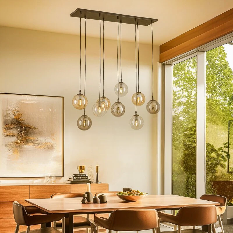 B-Ware Hängeleuchte Glassy schwarz grafit amber klar E14 Deckenlampe SIEHE TEXT/FOTO