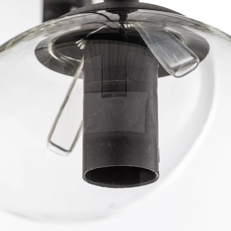 B-Ware Hängeleuchte Glassy schwarz grafit amber klar E14 Deckenlampe SIEHE TEXT/FOTO