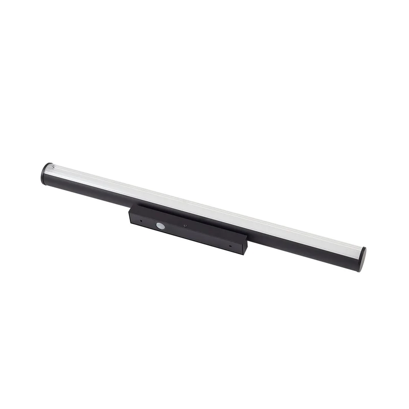 B-Ware Wandleuchte Wandlampe Lindby LED Lampe schwarz Stahl IP44 Kirka CCT 90cm