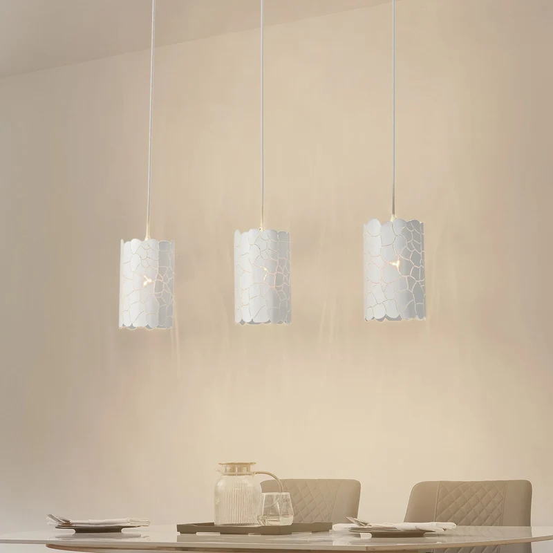 B-Ware Lindby Hängeleuchte Pendelleuchte Aralena weiß 3 flg Länge 92 cm369