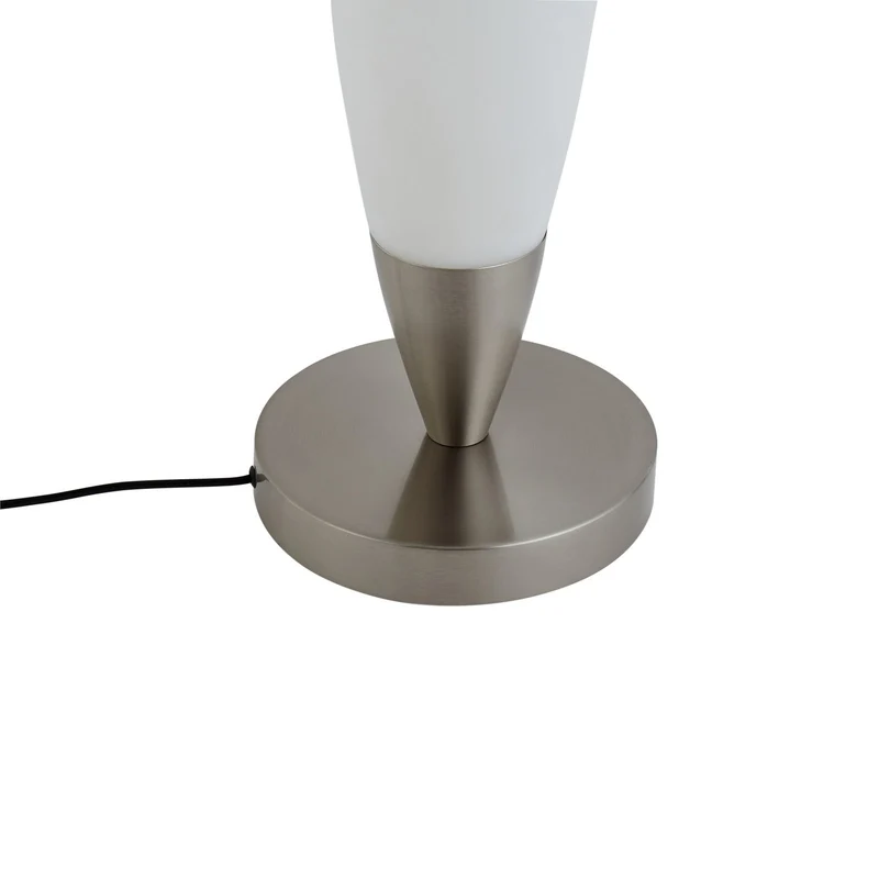 B-Ware Lucande Stehleuchte Standlampe LED Tarell weiß nickel dimmbar Wohnzimmerlampe