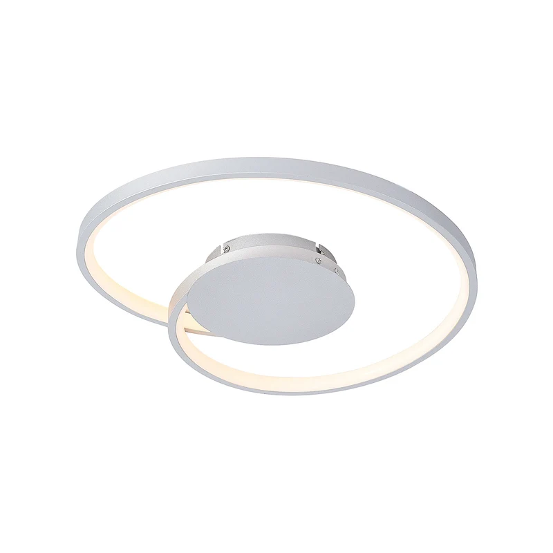B-Ware Lucande Deckenlampe Deckenleuchte LED silber dimmbar warmweiß Wohnzimmer Beleuch