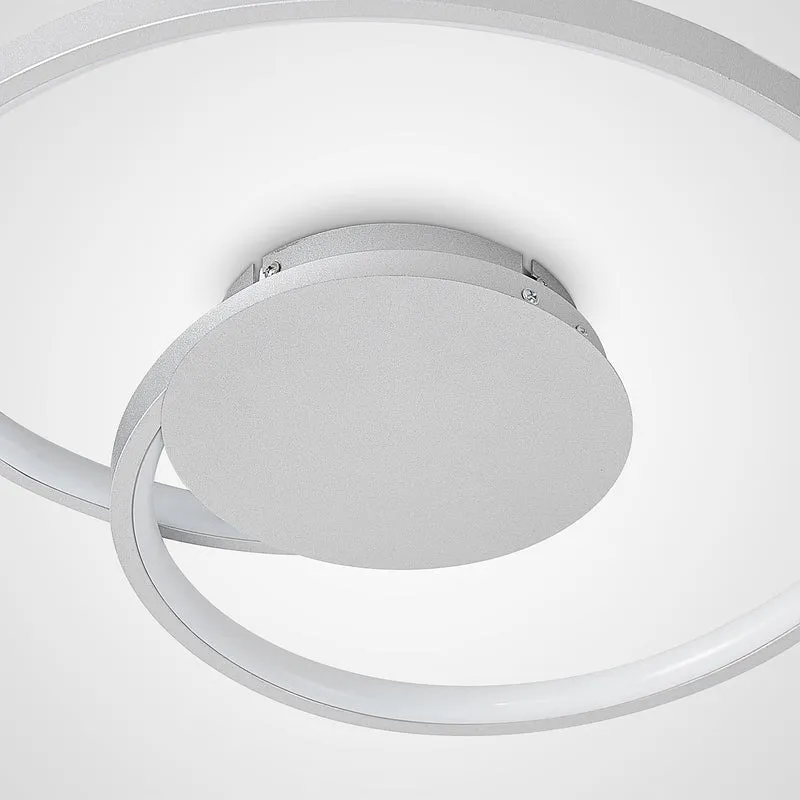 B-Ware Lucande Deckenlampe Deckenleuchte LED silber dimmbar warmweiß Wohnzimmer Beleuch