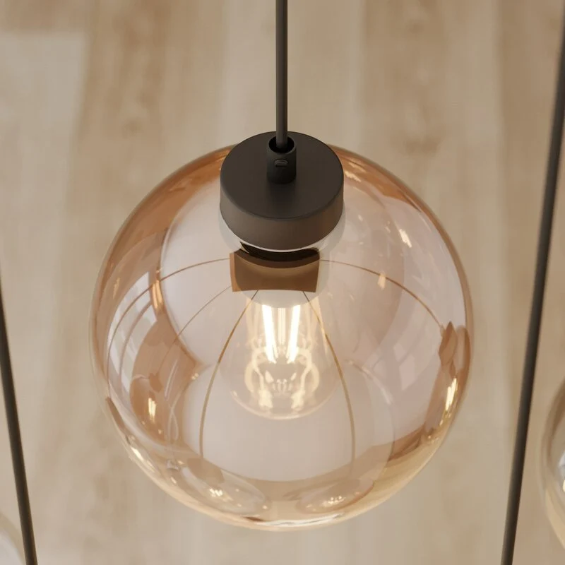 B-Ware TK Lighting CUBUS Hängeleuchte Pendelleuchte Lampe 6-flammig E27 LED 74 cm Glas