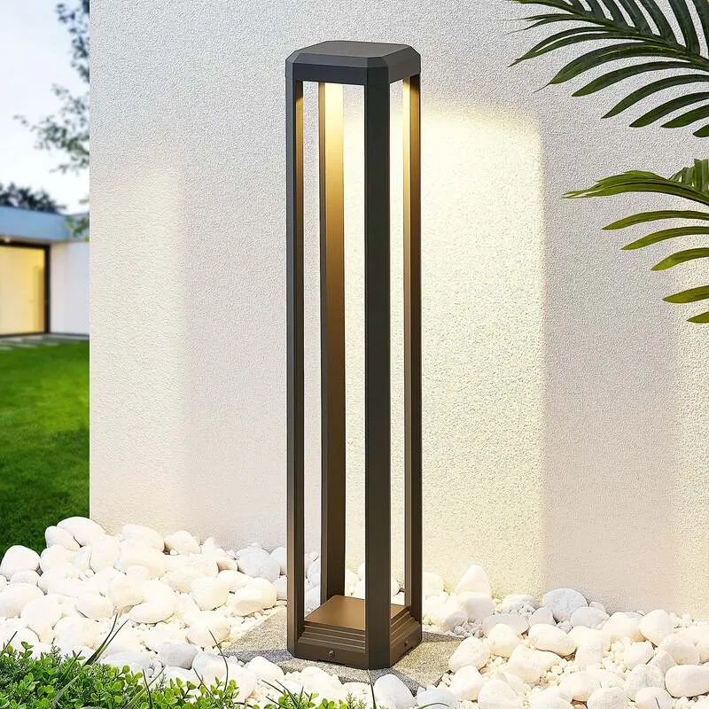 B-Ware Lucande LED-Wegeleuchte Deko-Gartenleuchte Fery in Anthrazit 80 cm 2 STÜCK
