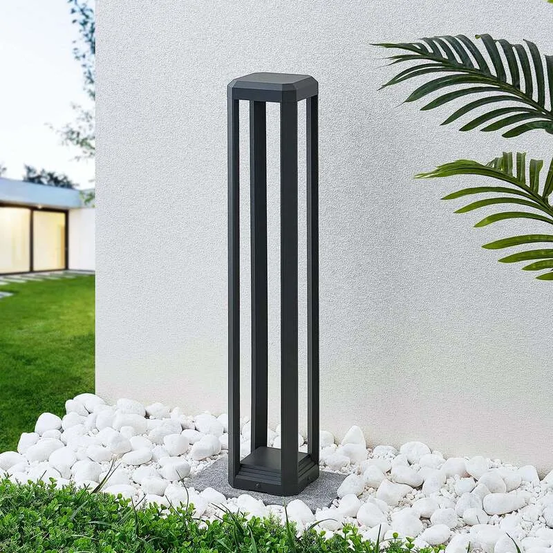 B-Ware Lucande LED-Wegeleuchte Deko-Gartenleuchte Fery in Anthrazit 80 cm 2 STÜCK