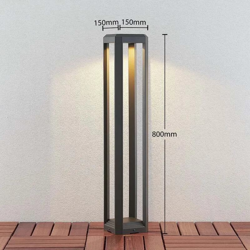 B-Ware Lucande LED-Wegeleuchte Deko-Gartenleuchte Fery in Anthrazit 80 cm 2 STÜCK