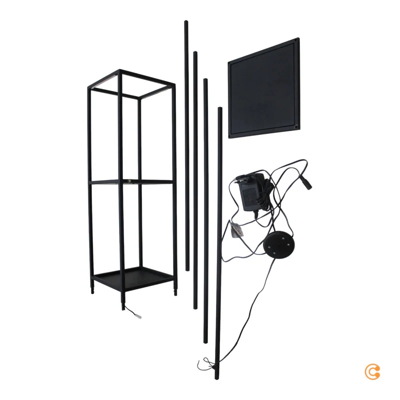 C-Ware Paul Neuhaus Stehleuchte Standlampe LED Contura schwarz Metall Touchdimmer Memor