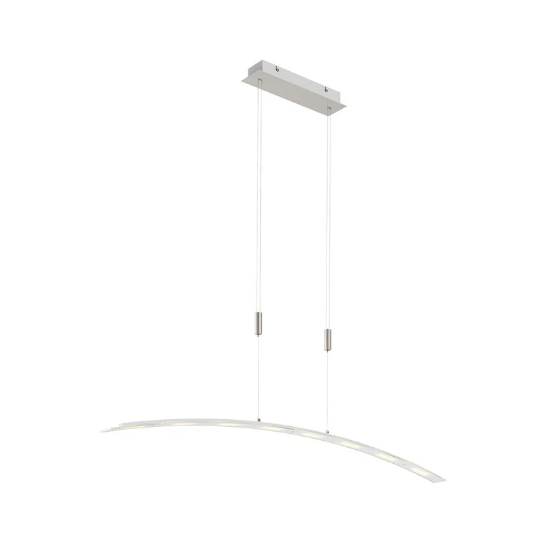 Lindby Pendelleuchte Hängeleuchte LED Manon Glas Metall höhenverstellbar grau