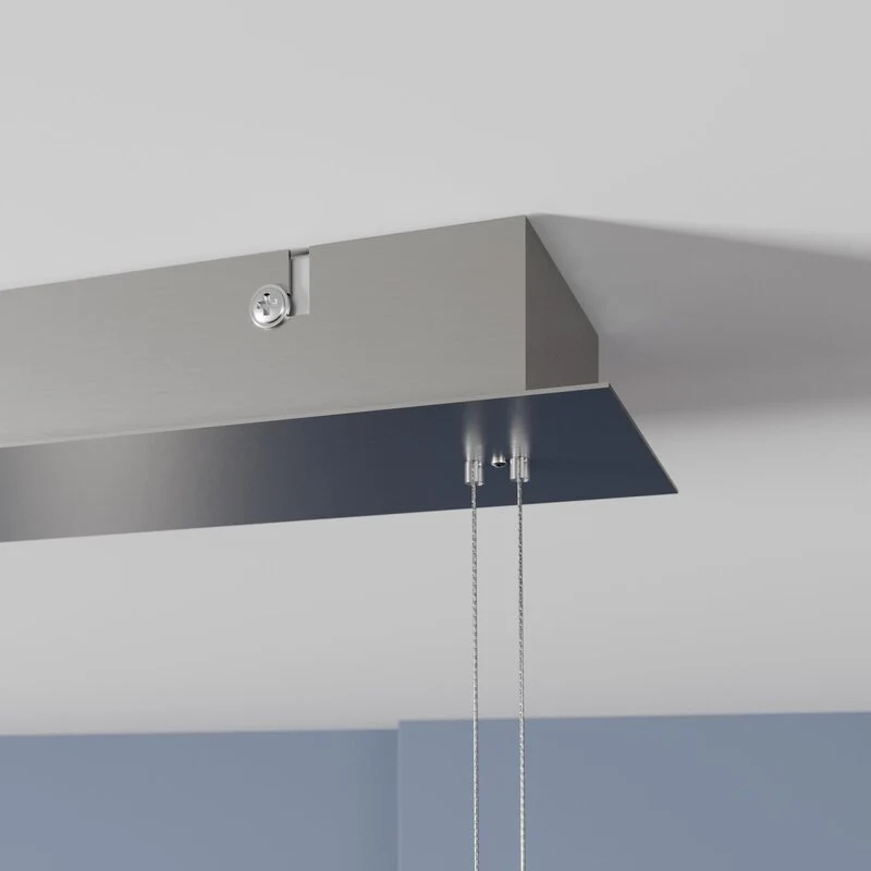 Lindby Pendelleuchte Hängeleuchte LED Manon Glas Metall höhenverstellbar grau