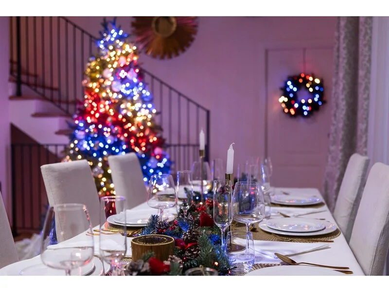 B-Ware Twinkly Lichterkette 600 LEDs 48m LED Dekolicht für Innen und Außen Bluetooth