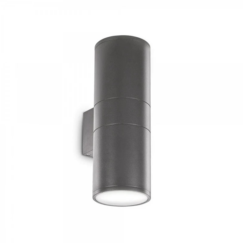B-Ware Ideal Lux Außenwandleuchte Gun anthrazit LED Gartenlampe dimmbar 11cm Ø 31cm
