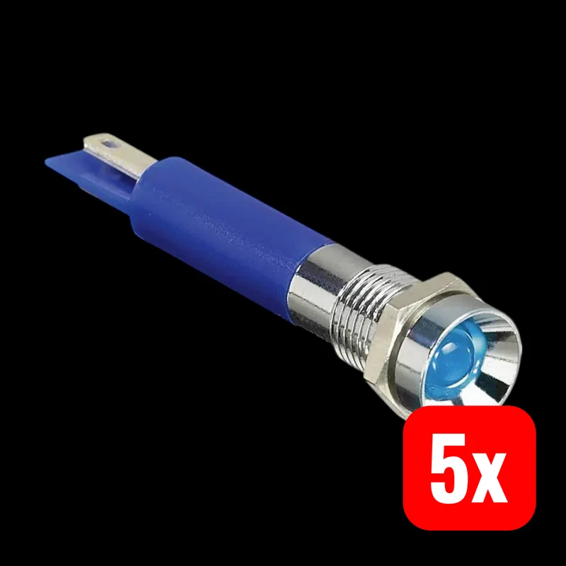 B-Ware APEM Signalleuchte Kontrollleuchte LED Weiß Q8R1CXXW220E 230 V/AC Chrom 5 STÜCK