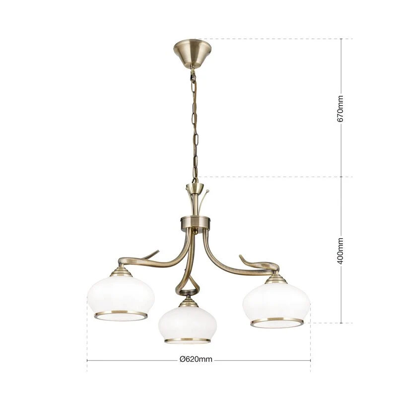 B-Ware Orion Hängeleuchte Elvira Deckenlampe Deko-Deckenlampe Pendelleuchte E27 5-flg