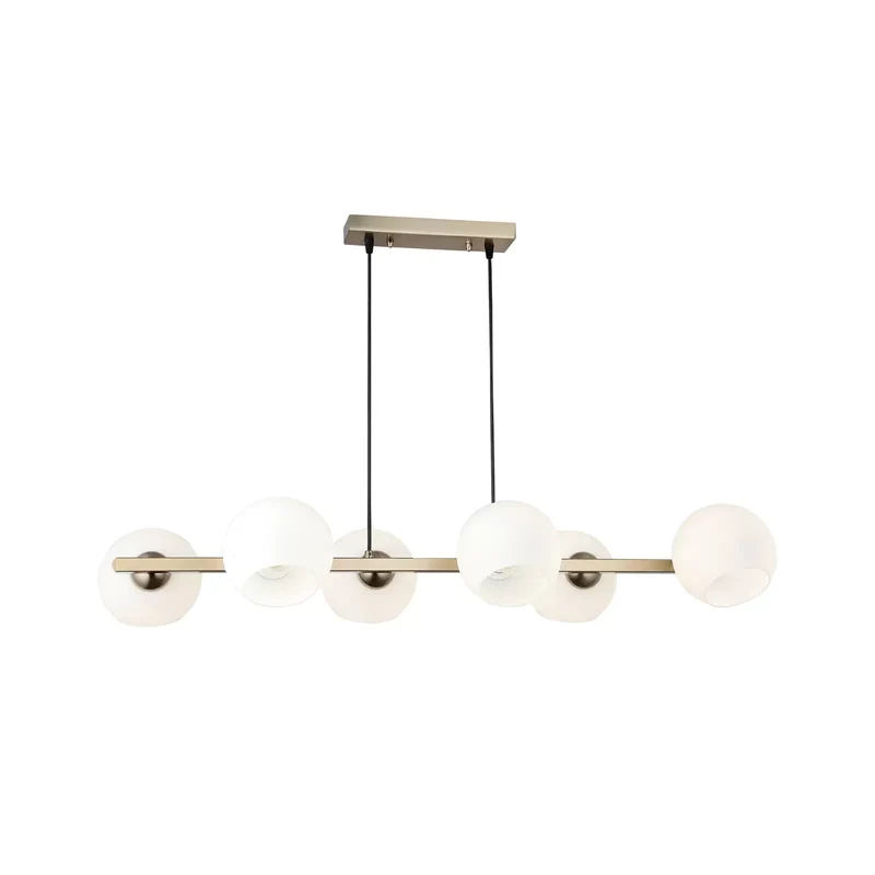 B-Ware Lampe Ramella in antikem Messing inear 6-flammig Deckenlampe Deckenleuchte Lampe