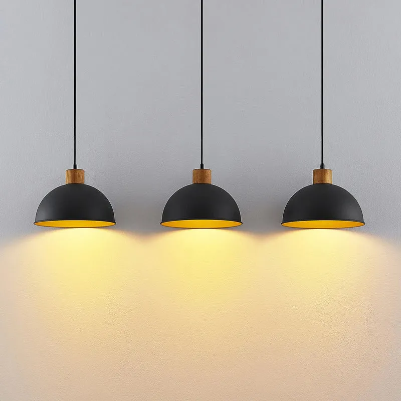 B-Ware Lindby Flurin Hängeleuchte Pendelleuchte Esstischlampe 3-flg schwarz Metall