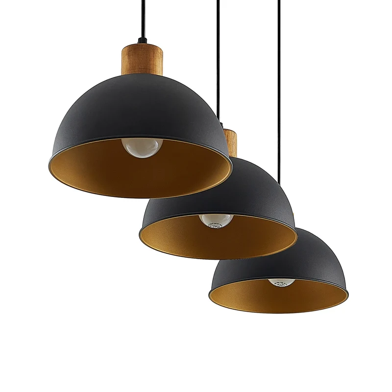 B-Ware Lindby Flurin Hängeleuchte Pendelleuchte Esstischlampe 3-flg schwarz Metall