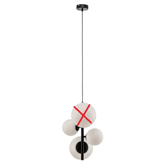 B-Ware Euluna Hängeleuchte Dione vierflammig schwarz Deckenlampe E27 SIEHE TEXT/FOTO106