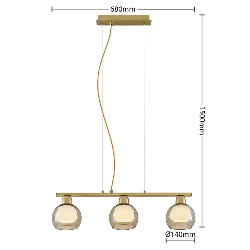 B-Ware Lucande Mylah Hängelampe 3fl Ø 14 cm Deckenlampe Deckenleuchte Leuchte Spot