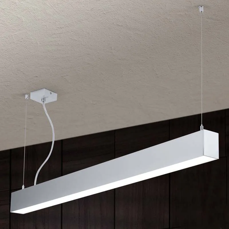 B-Ware Sando Pendelleuchte Deckenlampe LED alu warmweiß Aluminium PVC Aufhängeset 86 cm