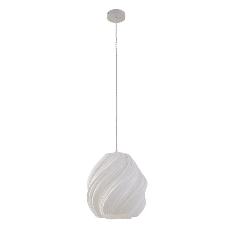 B-Ware Lindby Pendelleuchte Lampe Nuvia weiß 3D Druck 30 cm