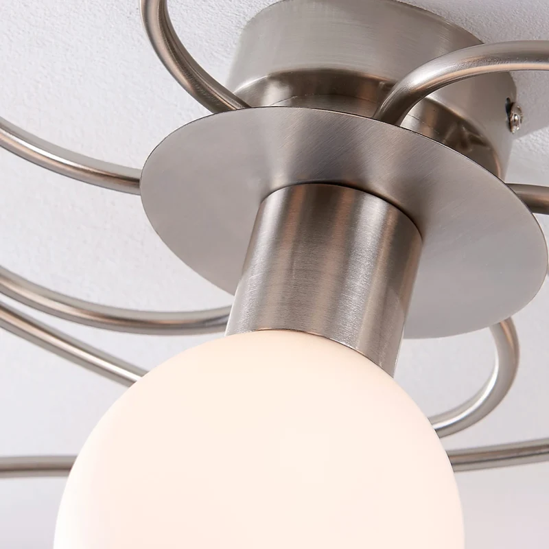 B-Ware Lindby Deckenlampe Leuchte Ciala 7-flammig nickelfarben Glas E14