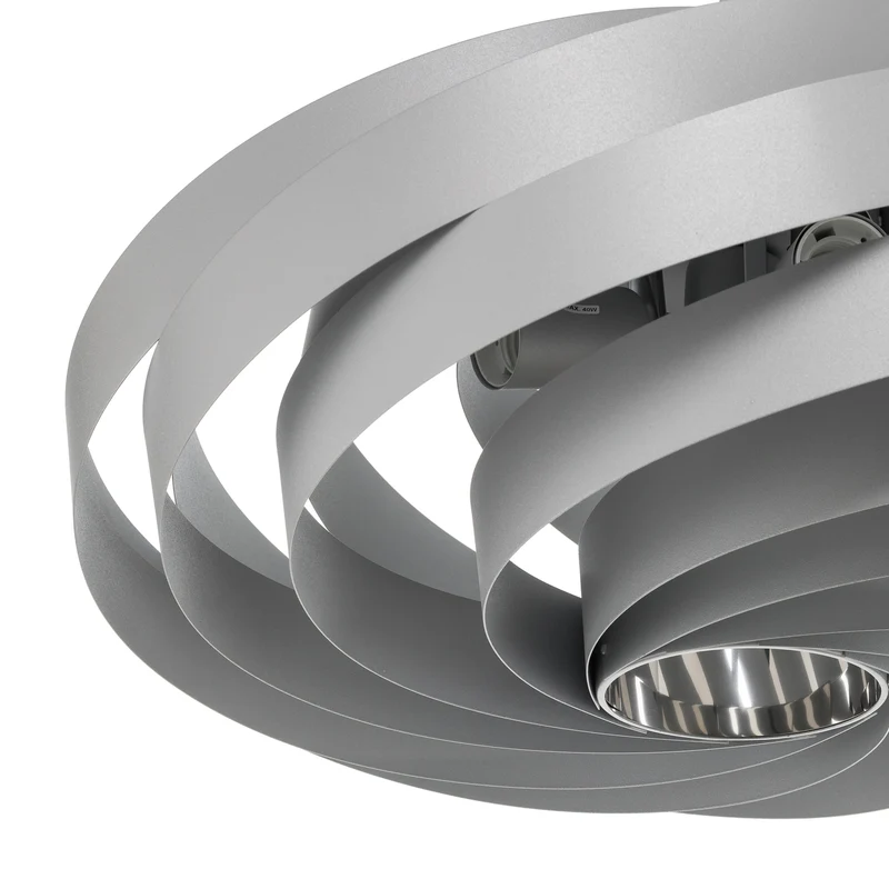 B-Ware Euluna Deckenleuchte Vento aluminiumfarben Ø 60 cm Metall Deckenlampe Lampe Spot