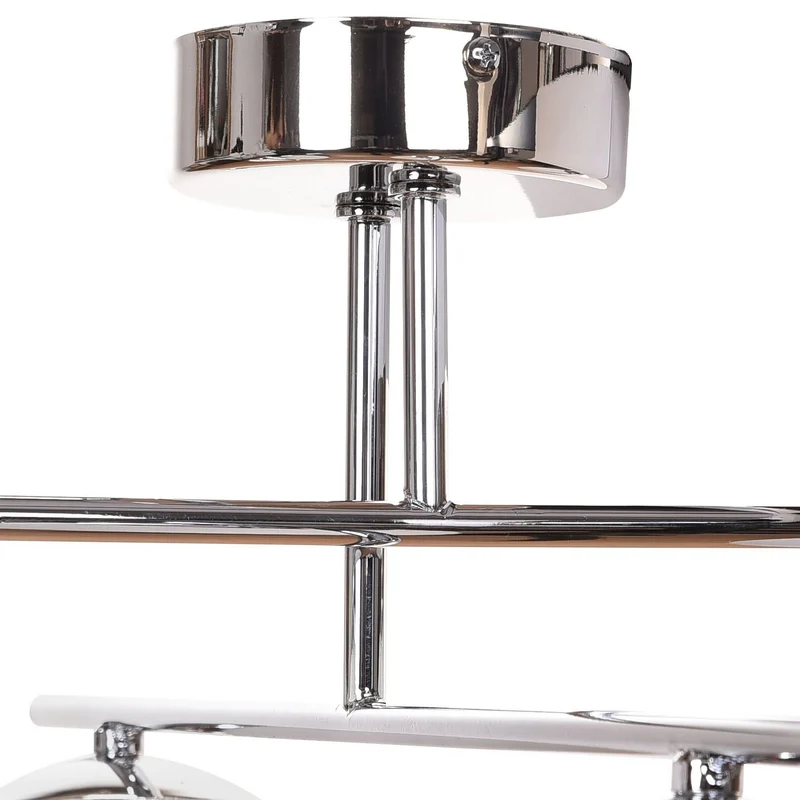 B-Ware Domiluce Aurora Deckenleuchte Lampe chrom Glas E14 4-flammig Ø 50 cm weiß Metall