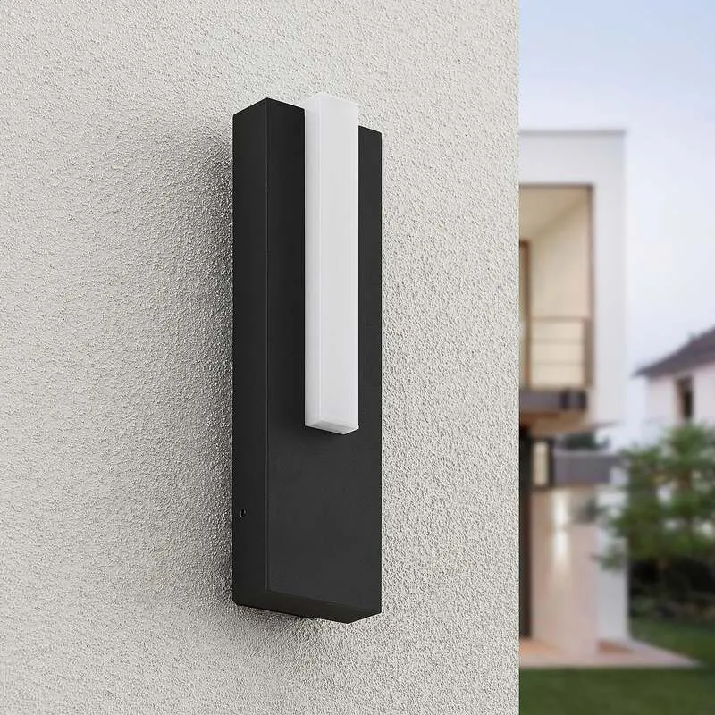 B-Ware Lucande Außenleuchte Wandlampe LED Außenlampe graphitgrau IP65 warmweiß