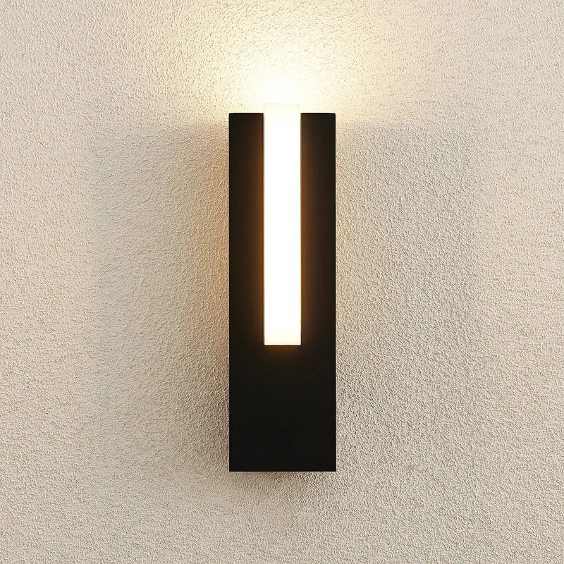 B-Ware Lucande Außenleuchte Wandlampe LED Außenlampe graphitgrau IP65 warmweiß