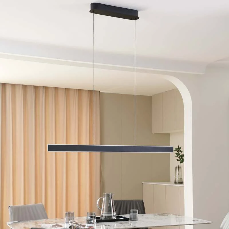 B-Ware LED Pendelleuchte Hängelampe Lucande Philine schwarz Eisen dimmbar Wohnzimmer La