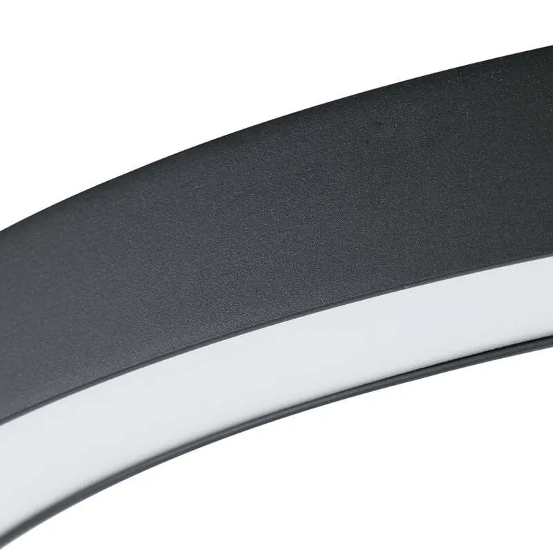 B-Ware Lucande Deckenleuchte Lampe LED schwarz Fernbedienung dimmbar Eisen Kunststoff