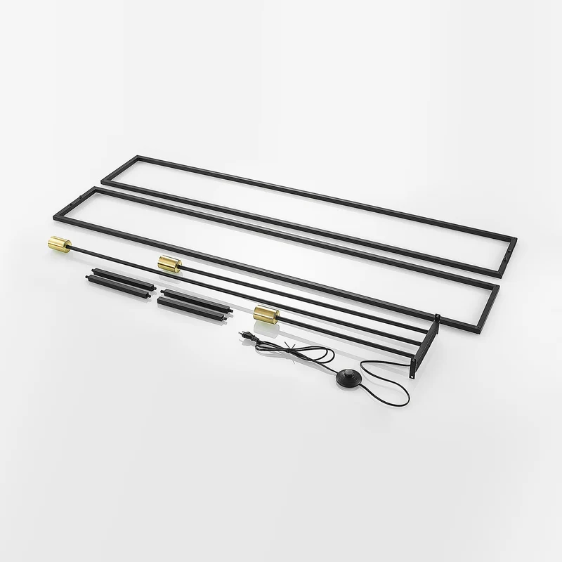 B-Ware Lindby Stehlampe Stehleuchte Tiliane LED Lampe 3-flammig schwarz 153cm hoch