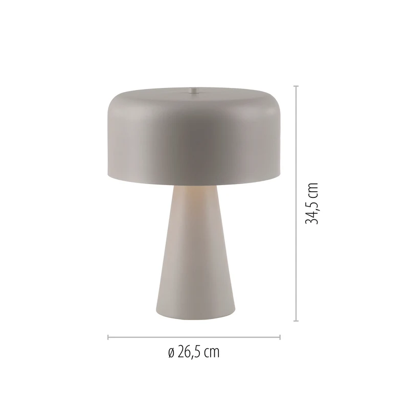 B-Ware Schöner Wohnen Tischleuchte PENTO LED Lampe Leuchte beige Höhe 35cm Metall E27