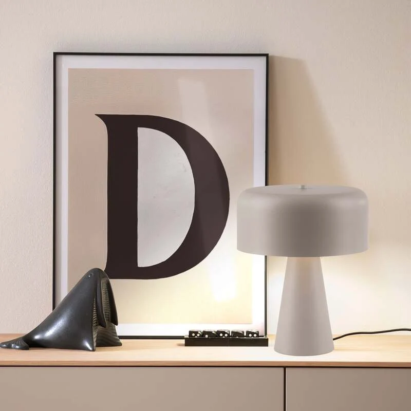 B-Ware Schöner Wohnen Tischleuchte PENTO LED Lampe Leuchte beige Höhe 35cm Metall E27