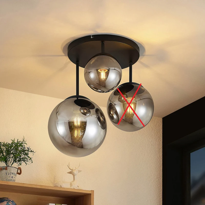 B-Ware Lindby Teeja Deckenlampe Deckenleuchte Deckenlicht Lampe grau SIEHE TEXT/FOTO