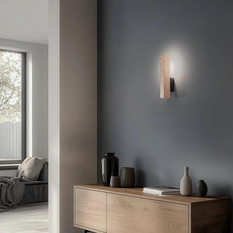 B-Ware TK Lighting Wandlampe Wandleuchte LED Teo Kiefer 31 cm 3000 K SIEHE TEXT/FOTO