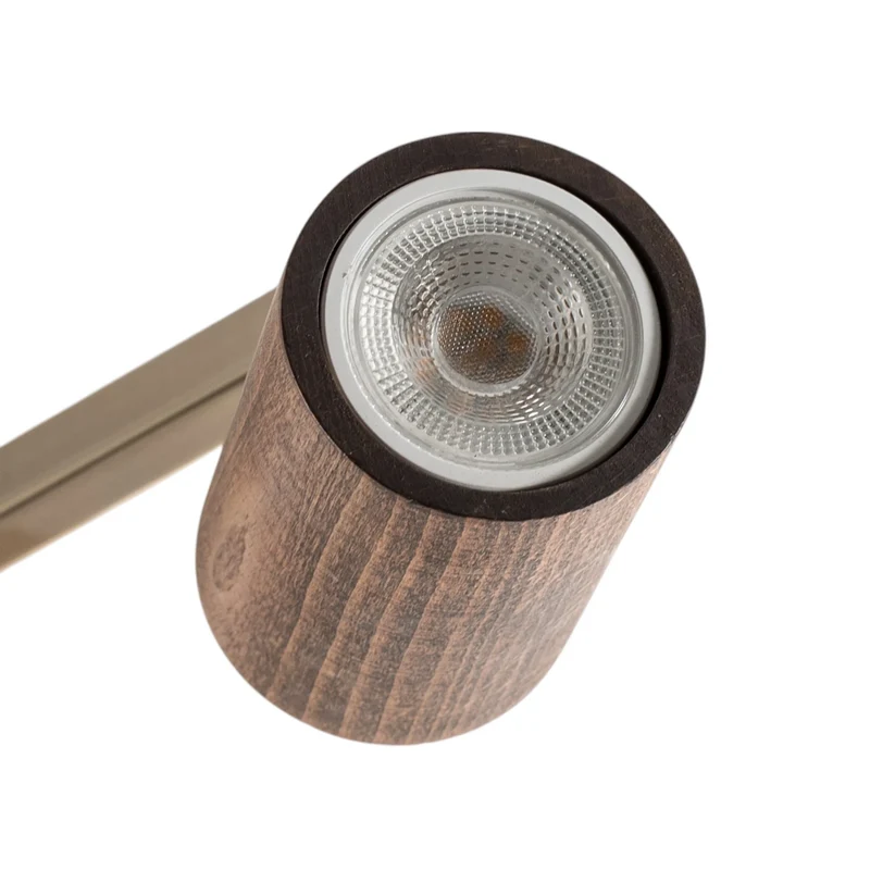 B-Ware Lucea Legno Deckenspot Leuchte Spot Deckenleuchte 3-flammig braun messing Holz
