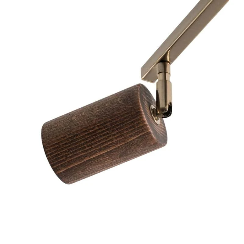 B-Ware Lucea Legno Deckenspot Leuchte Spot Deckenleuchte 3-flammig braun messing Holz